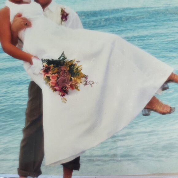 Wedding Gown by Moonlight Bridal White Halter A Line Dress Size 1…